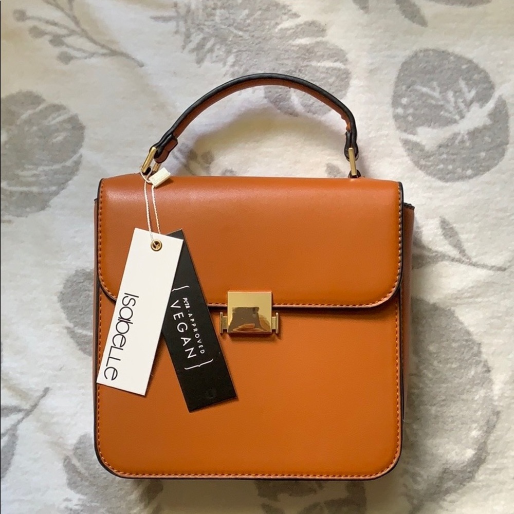 Tan vegan leather purse